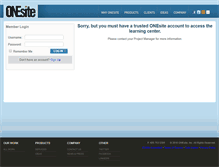 Tablet Screenshot of learn.onesite.com